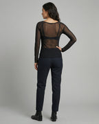 Transparentes Mesh Langarm Top | R&B