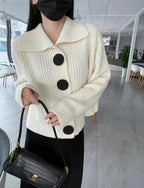 R&B | Damenpullover mit Knopfkragen