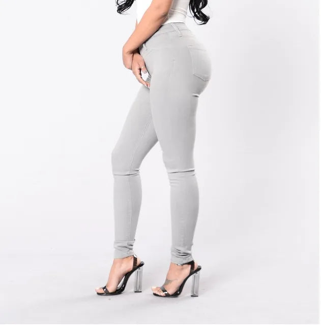 R&B | Hohe Taille Skinny Büro-Damenjeans