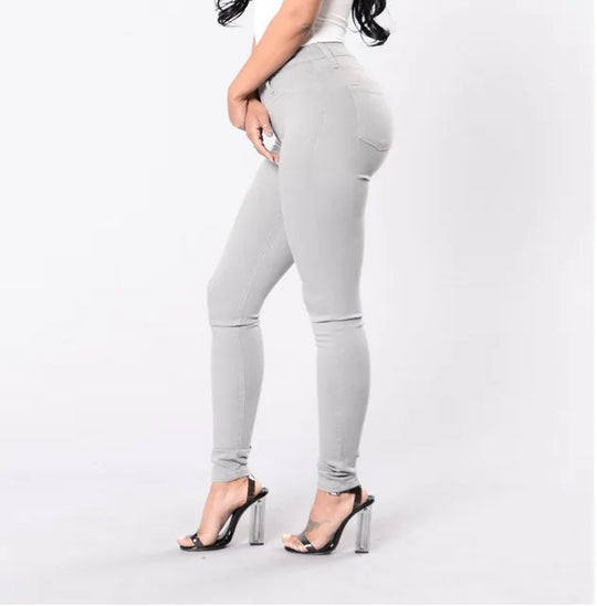 R&B | Hohe Taille Skinny Büro-Damenjeans