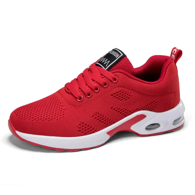 R&B | Damen Atmungsaktive Leichte Weiße Laufschuhe