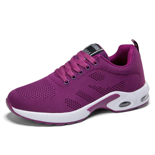 R&B | Damen Atmungsaktive Leichte Weiße Laufschuhe