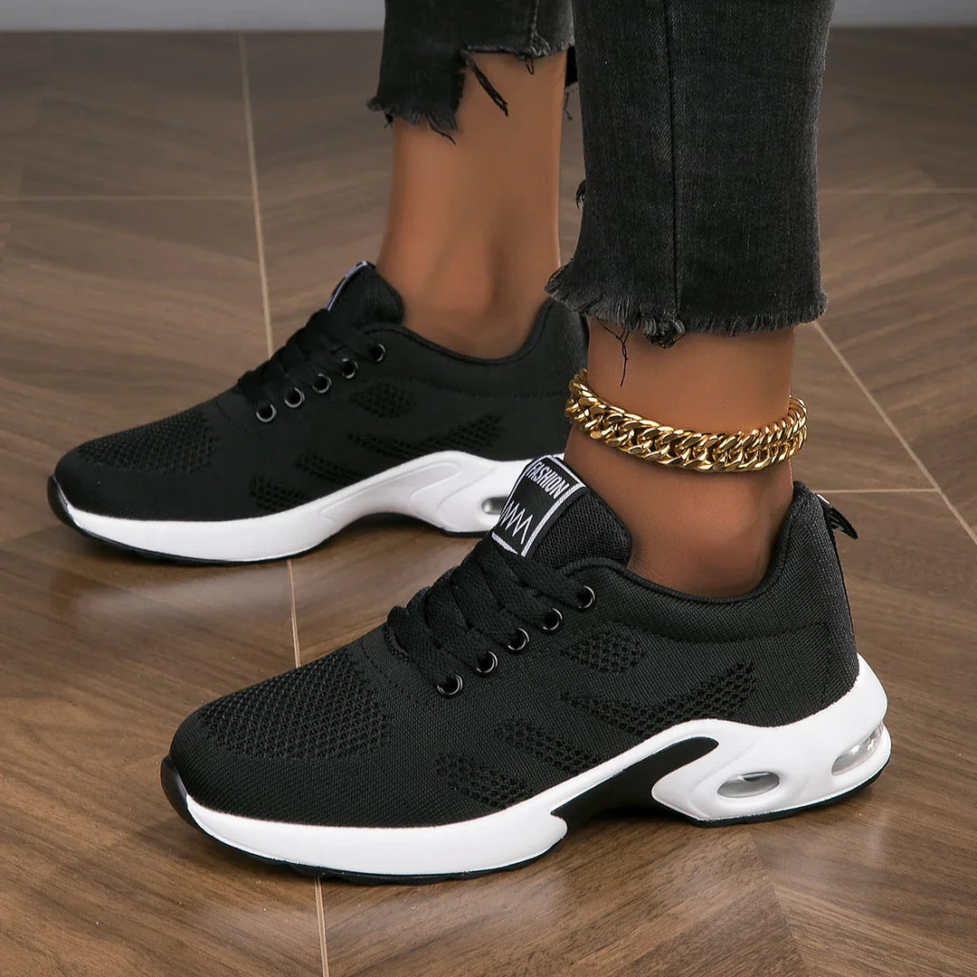R&B | Damen Atmungsaktive Leichte Weiße Laufschuhe