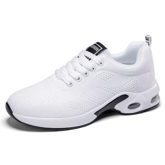 R&B | Damen Atmungsaktive Leichte Weiße Laufschuhe