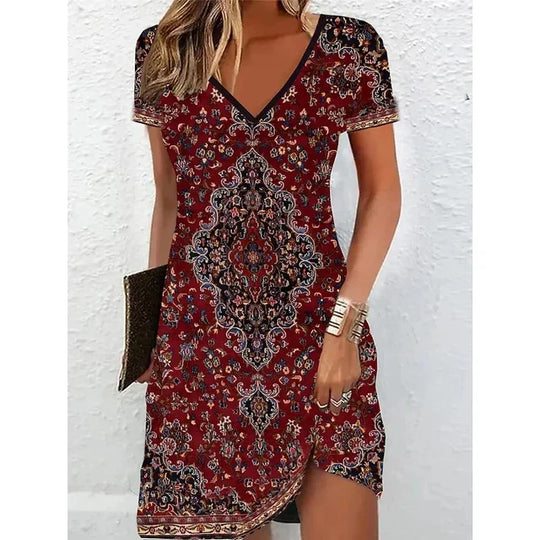 beige Glitzer Cocktailkleid