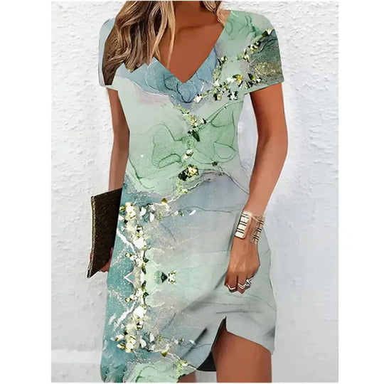 beige Glitzer Cocktailkleid