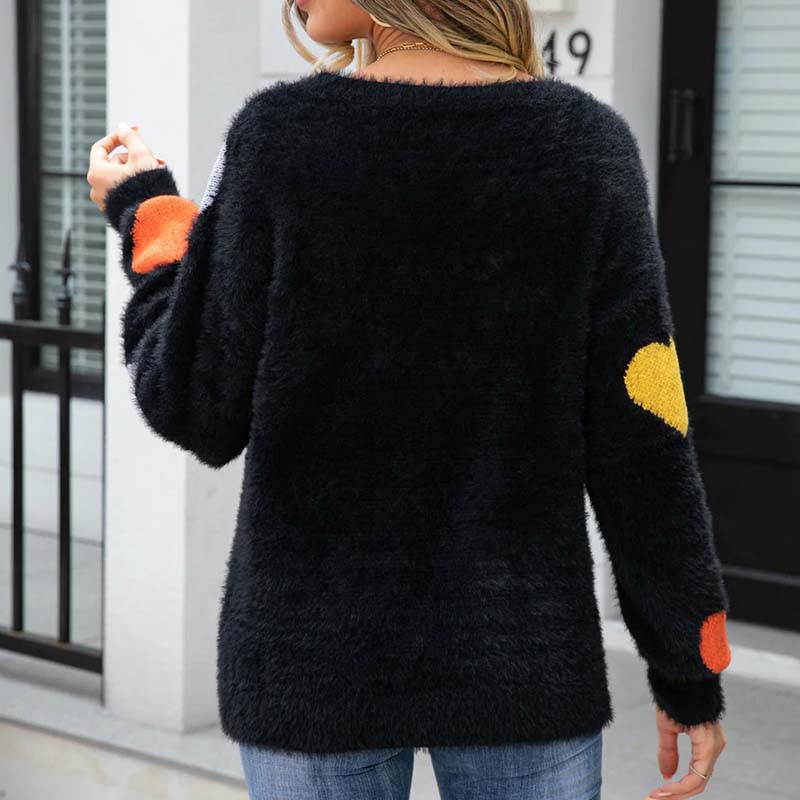 R&B | Strickpullover Mit Süßem Herzmuster