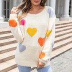 R&B | Strickpullover Mit Süßem Herzmuster