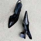 R&B | Lässige Rutschfest Spitze Zehe Slingback Schuhe