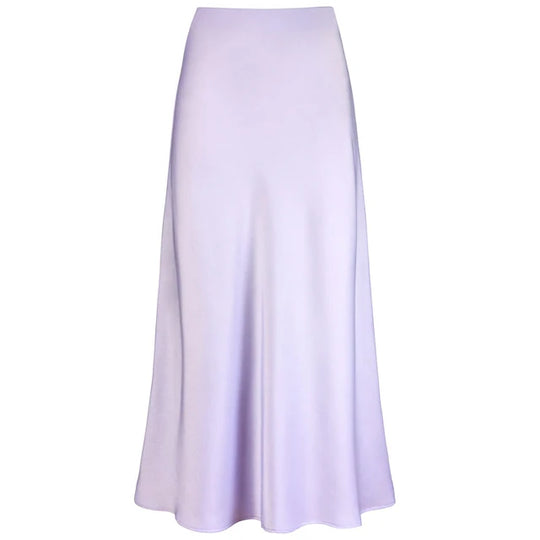 R&B | Mode Langer Glänzender Satin Rock