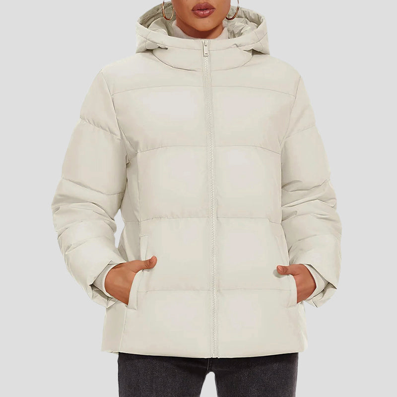 R&B | Daunen-Pufferjacke mit Kapuze und Wasserabweisendem Obermaterial