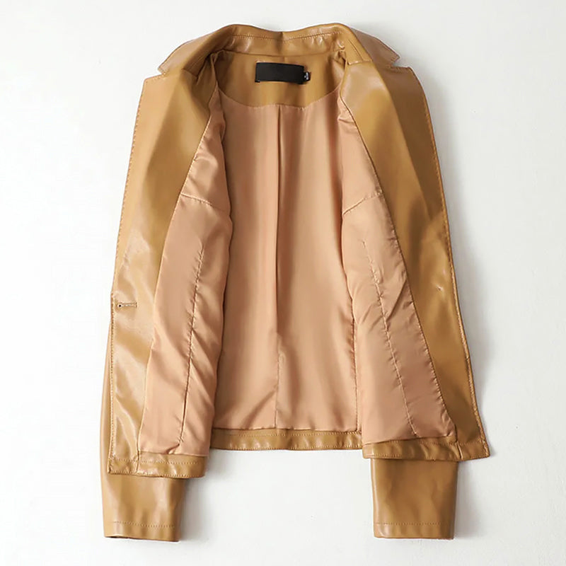 R&B | Echtes Leder Ein-Knopf Blazer Jacke