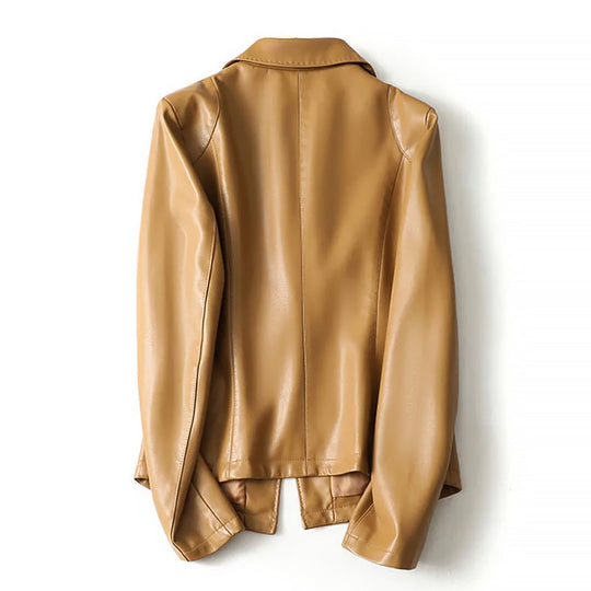 R&B | Echtes Leder Einreiher Blazer Jacke