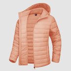R&B | Kapuzen-Pufferjacke mit Reißverschlusstaschen