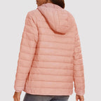 R&B | Kapuzen-Pufferjacke mit Reißverschlusstaschen