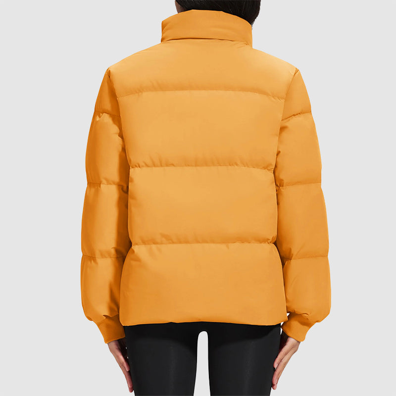 R&B | Midikurz Daunenpufferjacke mit Stehkragen