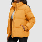 R&B | Midikurz Daunenpufferjacke mit Stehkragen