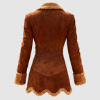 R&B | Tailored Coat Faux-Fur Trim Knopf-Front Mantel