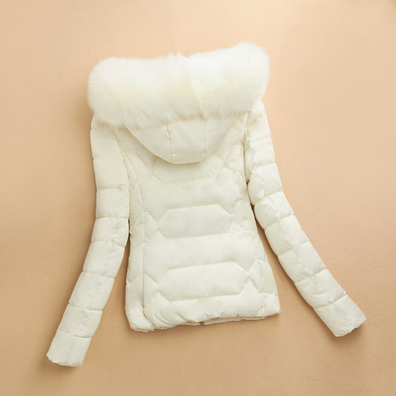 R&B | Winter Puffer-Jacke mit Fell-Style Kapuzenverzierung