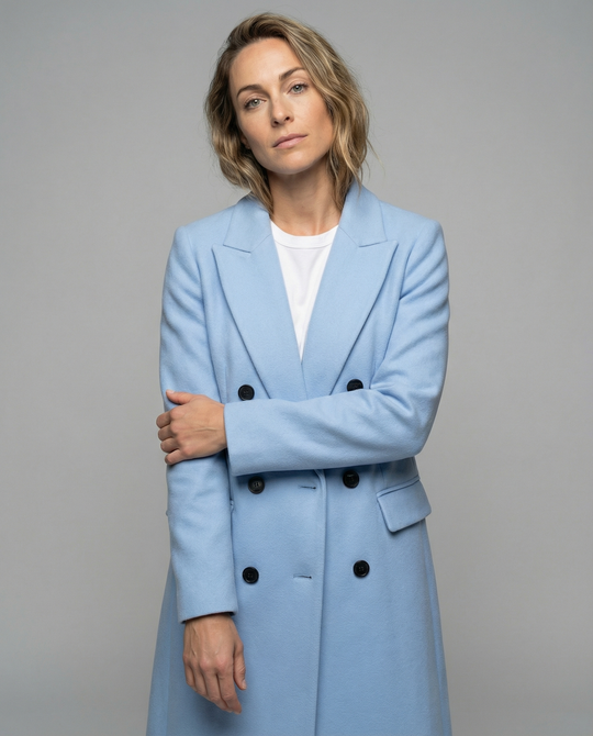 R&B | Damen Doppelreiher Wollmantel