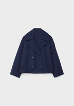 R&B | Cropped Doppelreiher Mantel Boxy Kurze Jacke