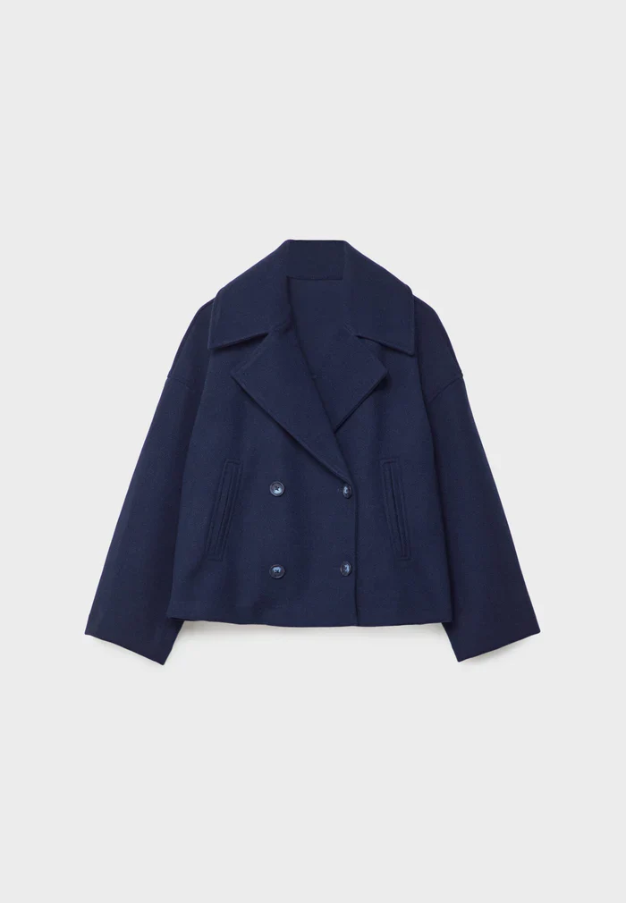 R&B | Cropped Doppelreiher Mantel Boxy Kurze Jacke