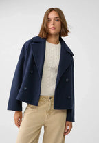 R&B | Cropped Doppelreiher Mantel Boxy Kurze Jacke