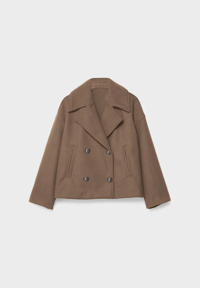 R&B | Cropped Doppelreiher Mantel Boxy Kurze Jacke