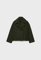 R&B | Cropped Doppelreiher Mantel Boxy Kurze Jacke