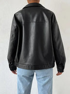 R&B | Kunstleder Reißverschlussjacke