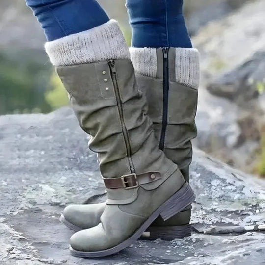 Kniehohe Damenstiefel Mit Rutschfester Oberfläche R&B