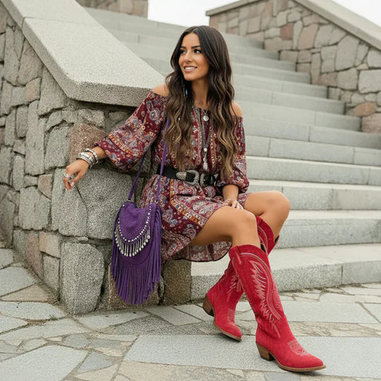 Westernstiefel Für Damen Mit Stickerei R&B