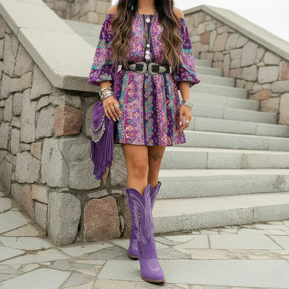 Westernstiefel Für Damen Mit Stickerei R&B