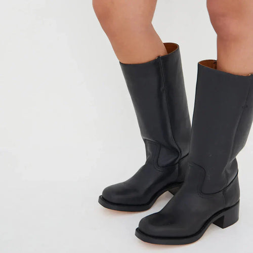Klassische Damenstiefel Mit Blockabsatz Für Damen R&B