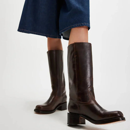 Klassische Damenstiefel Mit Blockabsatz Für Damen R&B