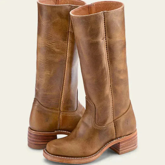 Klassische Damenstiefel Mit Blockabsatz Für Damen R&B
