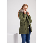 R&B | Damen warmer Kapuzenparka Winterjacke
