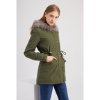 R&B | Damen warmer Kapuzenparka Winterjacke