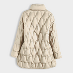 R&B | Mock-Snap-Button Gesteppte Pufferjacke