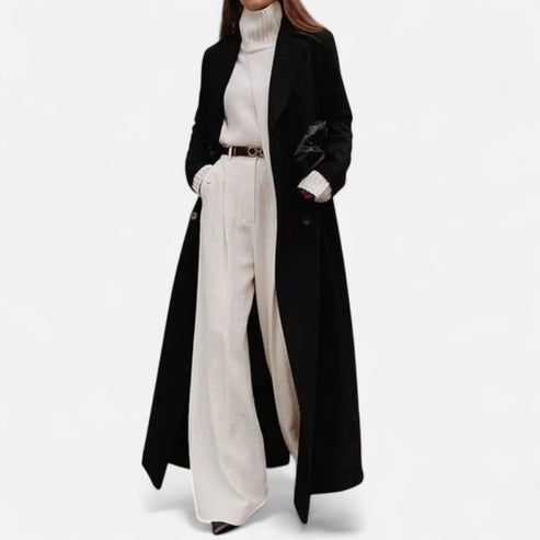 R&B | Longline Maxi Mantel Maßgeschneiderter Doppelreiher Winterübermantel