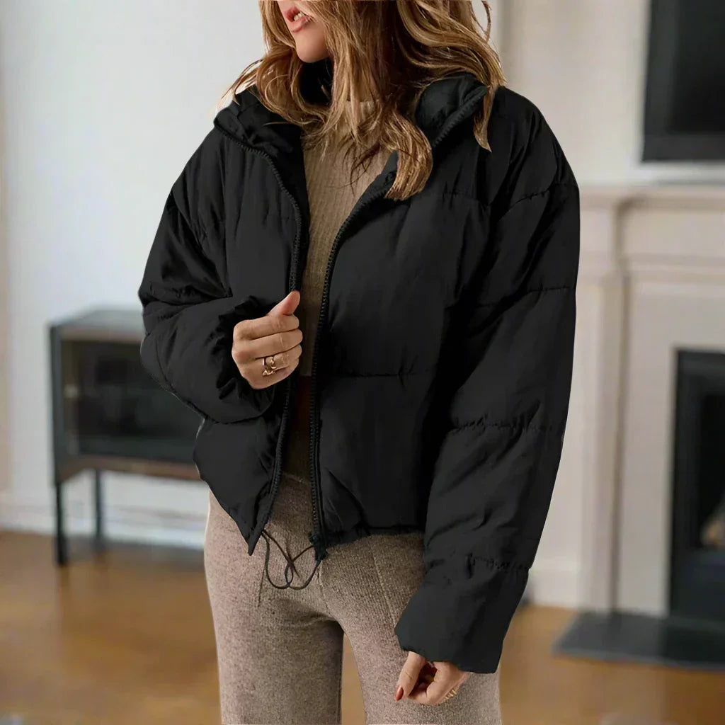 R&B | Pufferjacke - Kurze Länge - Hoher Kragen - Reißverschluss - Verstellbare Passform