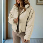 R&B | Pufferjacke - Kurze Länge - Hoher Kragen - Reißverschluss - Verstellbare Passform