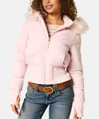 Damen Gesteppt Winterjacke mit Warm & Abnehmbarer Kapuze | R&B