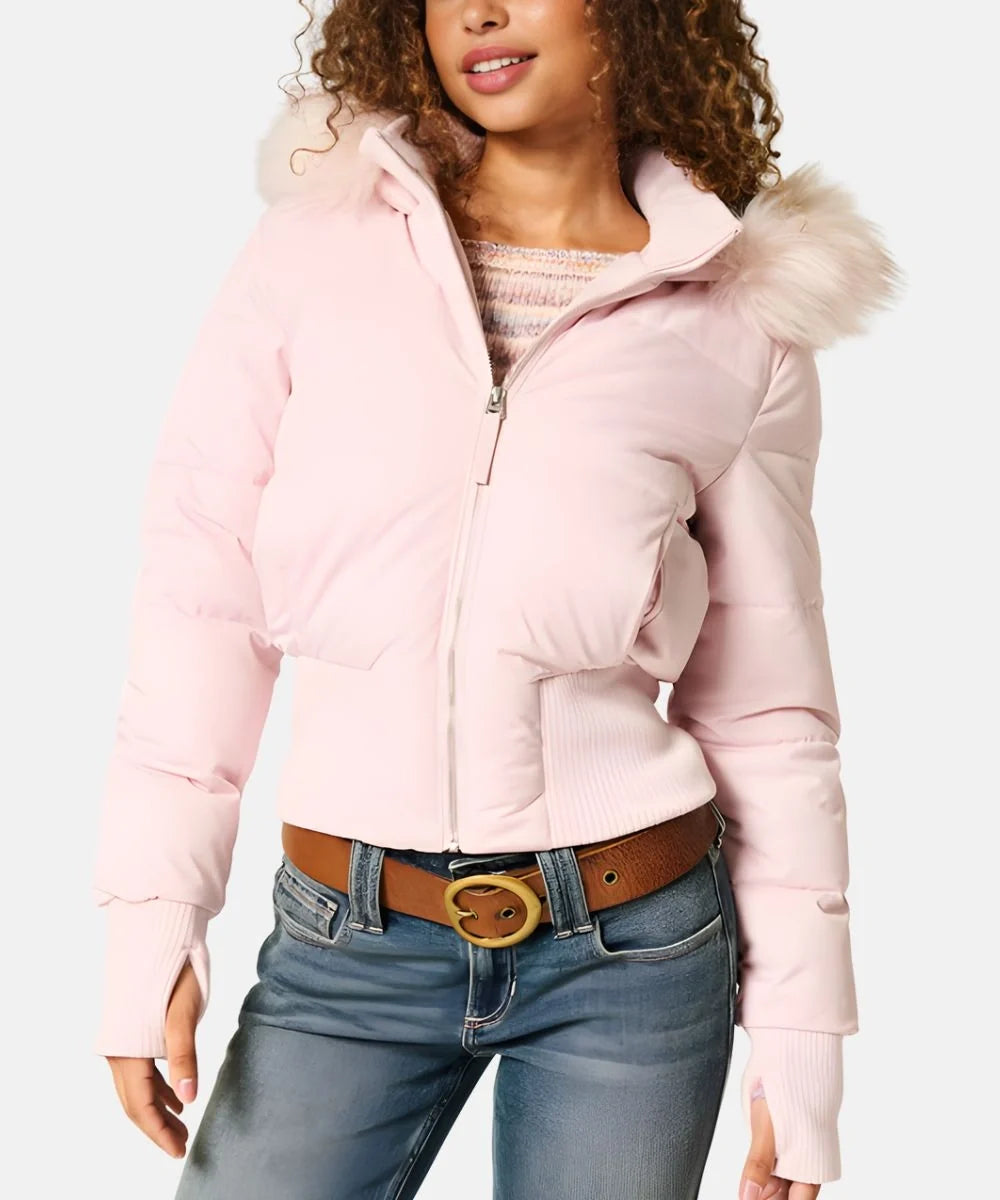 Damen Gesteppt Winterjacke mit Warm & Abnehmbarer Kapuze | R&B