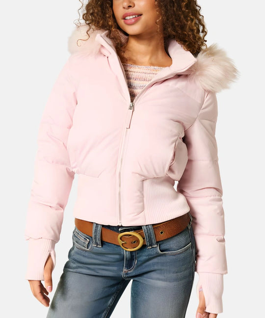 Damen Gesteppt Winterjacke mit Warm & Abnehmbarer Kapuze | R&B