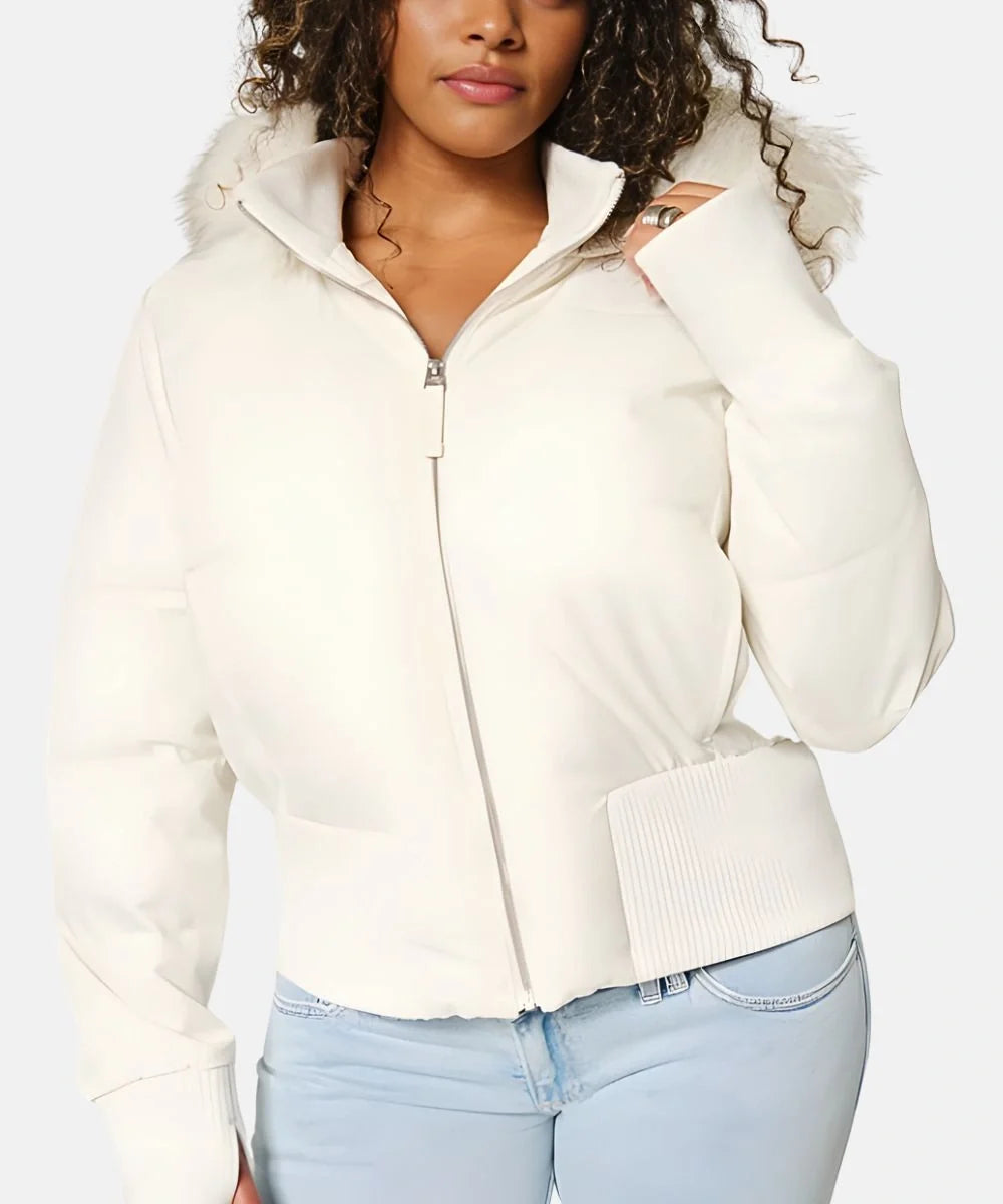 Damen Gesteppt Winterjacke mit Warm & Abnehmbarer Kapuze | R&B