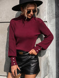 R&B | Pullover - Damen Herbst Strick Rollkragenpullover mit besetzten Ärmeln