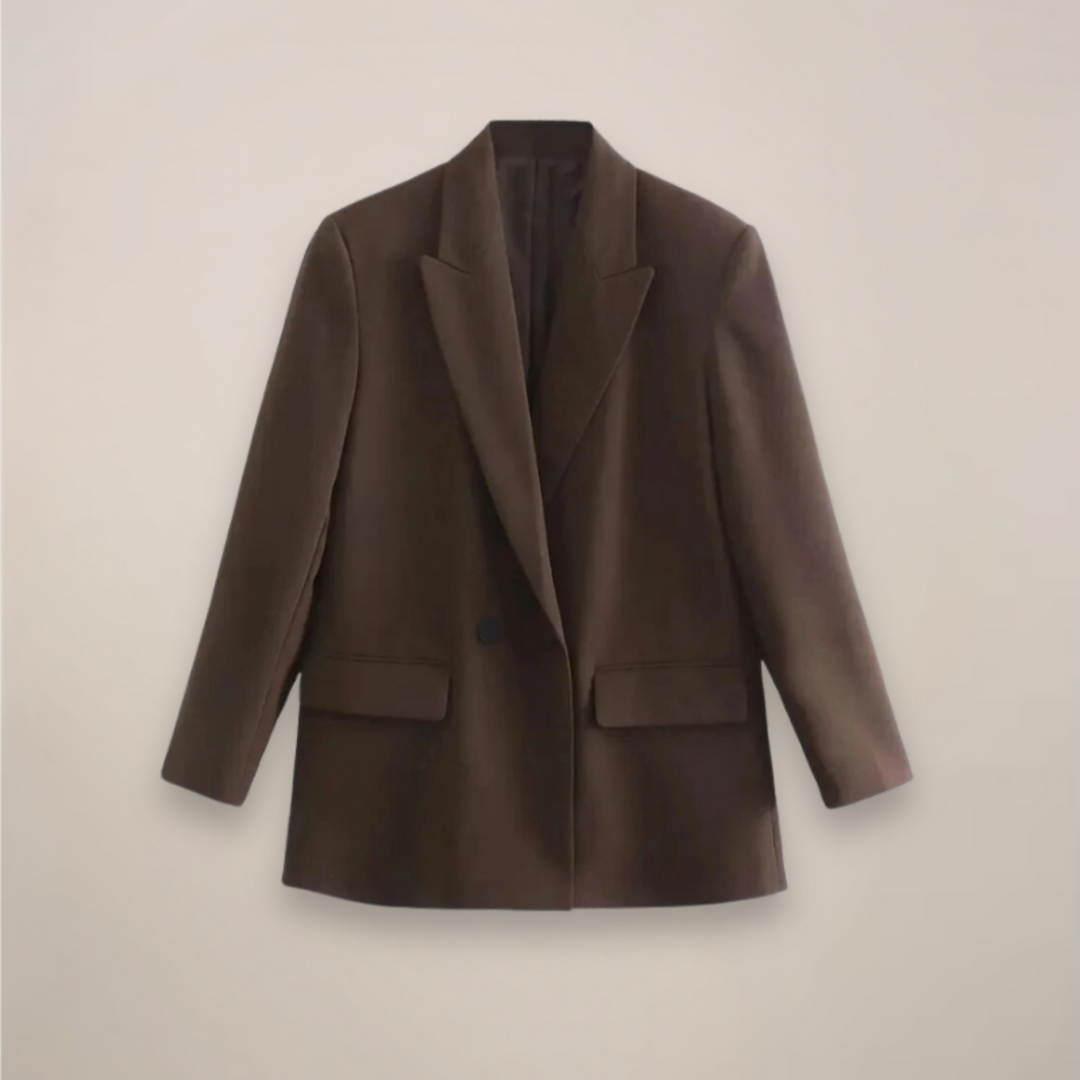 R&B | Oversized Doppelreiher Blazer Mantel – Langer Smarter Jacke für Herbst/Winter