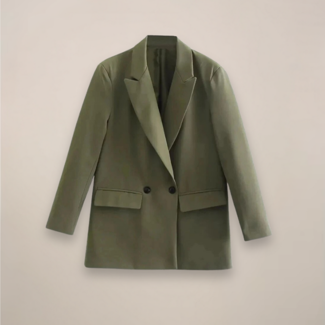 R&B | Oversized Doppelreiher Blazer Mantel – Langer Smarter Jacke für Herbst/Winter