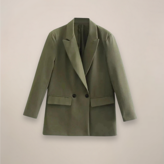 R&B | Oversized Doppelreiher Blazer Mantel – Langer Smarter Jacke für Herbst/Winter